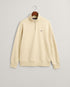 Gant Reg Shield Half Zip Sweat Top Beige